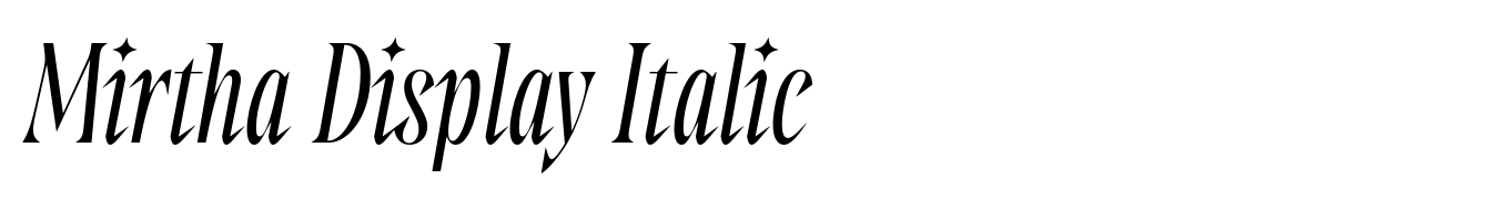 Mirtha Display Italic